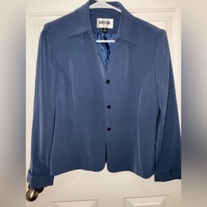 Blue Button-Up Blazer